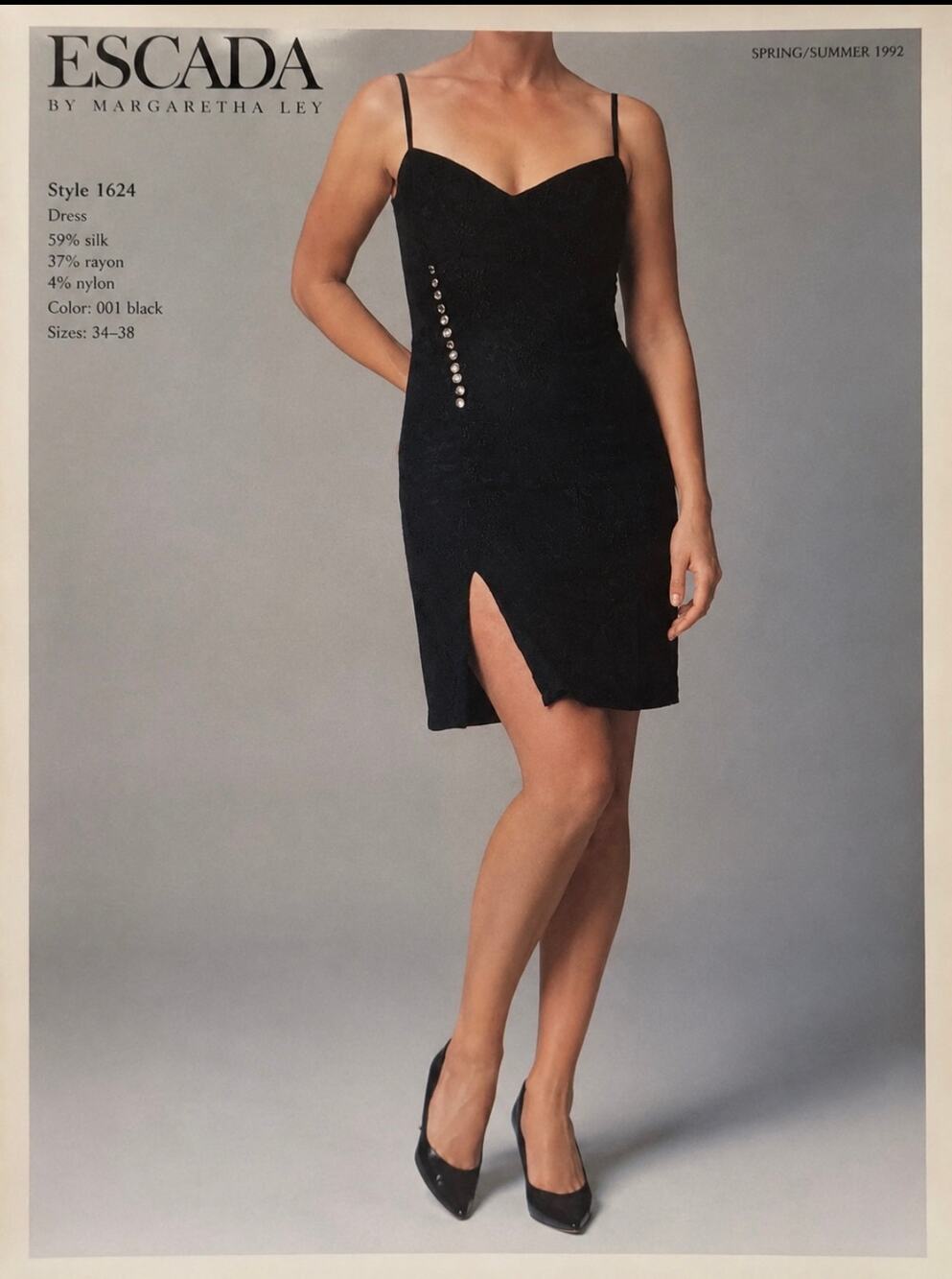 Vintage Escada by Margaretha Ley silk blend LBD